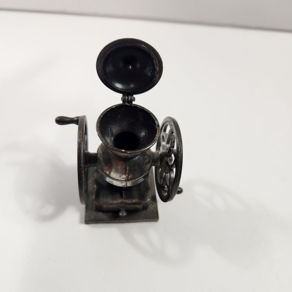 Antique Coffee Grinder Bronze Metal Diecast Pencil Sharpener - Picture 6 of 12